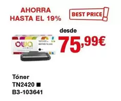 Oferta de Tòner Tn2420 B3-103641 por 75,99€ en Staples Kalamazoo
