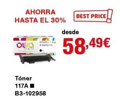 Oferta de Tòner 117A B3-102958 por 58,49€ en Staples Kalamazoo