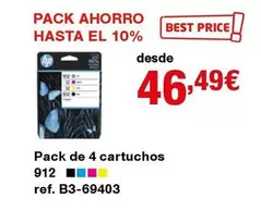Oferta de Pack De 4 Cartuchos por 46,49€ en Staples Kalamazoo