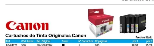Oferta de Canon - Cartuchos De Tinta Originales por 60,29€ en Staples Kalamazoo