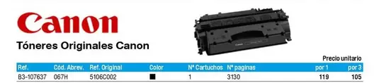 Oferta de Canon - Tôneres Originales por 119€ en Staples Kalamazoo
