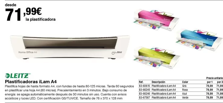 Oferta de Home - Plastificadoras A4 por 71,99€ en Staples Kalamazoo