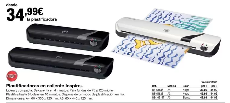 Oferta de Blanco - Plastificadoras En Caliente en Staples Kalamazoo