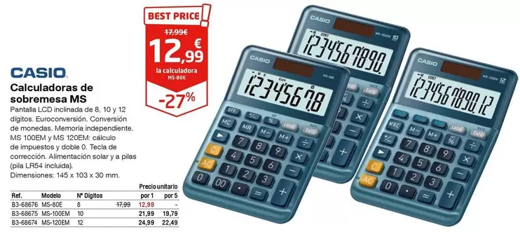 Oferta de MS - Calculadora De Sobremesa en Staples Kalamazoo