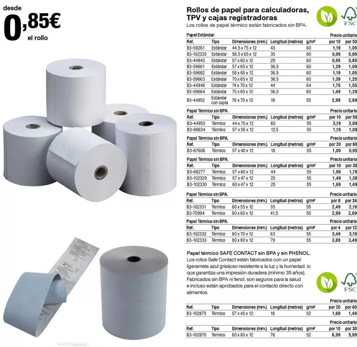 Oferta de Contact - Rollos De Papel Para Calculadoras, Tpv Y Calas por 0,85€ en Staples Kalamazoo
