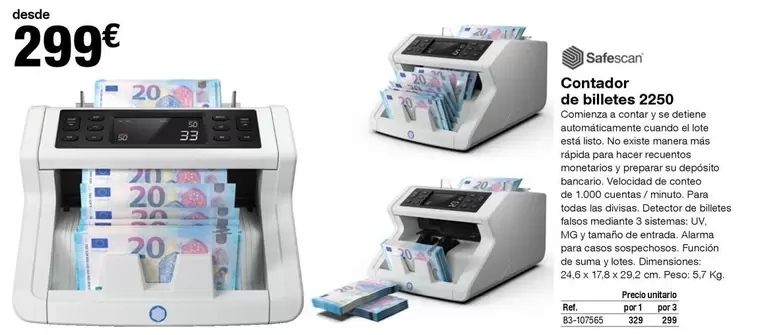 Oferta de Condador De Billetes por 299€ en Staples Kalamazoo