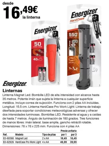 Oferta de Energizer - Linterna por 16,49€ en Staples Kalamazoo
