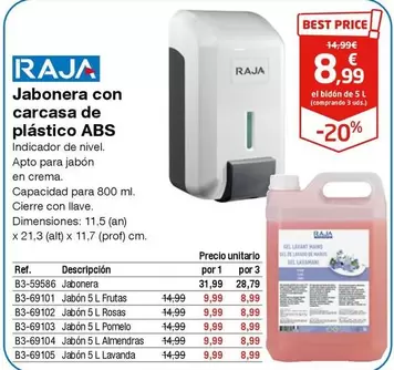 Oferta de Jabónera Con Carcasa De Plástico Abs por 8,99€ en Staples Kalamazoo