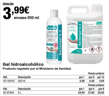 Oferta de Gel Hidroalcoholico por 3,99€ en Staples Kalamazoo