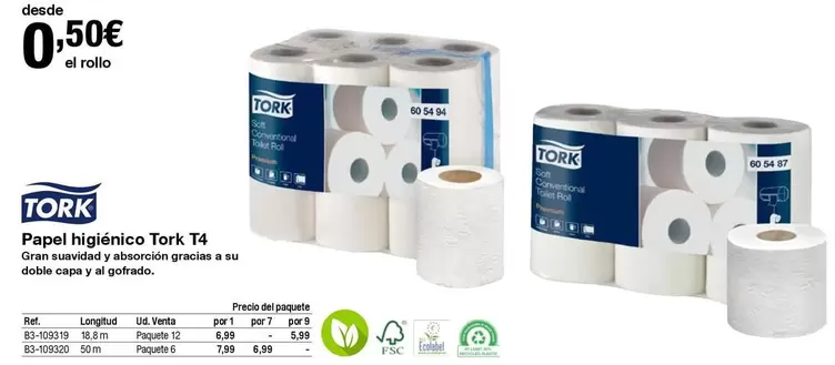 Oferta de Tork - Papel Higienico T4 por 0,5€ en Staples Kalamazoo