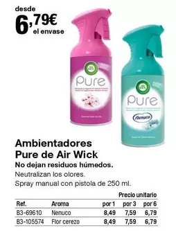 Oferta de Air Wick - Ambientadores Pure De Air Wick por 6,79€ en Staples Kalamazoo