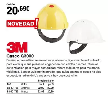 Oferta de Casco G3000 por 20,69€ en Staples Kalamazoo