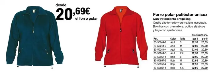 Oferta de Forro Polar Poliester Unisex por 20,69€ en Staples Kalamazoo