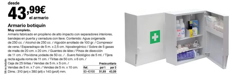 Oferta de Armario Botiquin por 43,99€ en Staples Kalamazoo