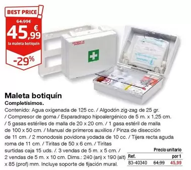 Oferta de Maleta Botiquin por 45,99€ en Staples Kalamazoo