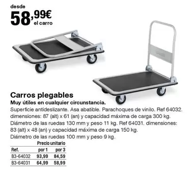 Oferta de Carros Plegables por 58,99€ en Staples Kalamazoo
