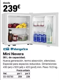 Oferta de Orbegozo - Mini Nevera por 239€ en Staples Kalamazoo