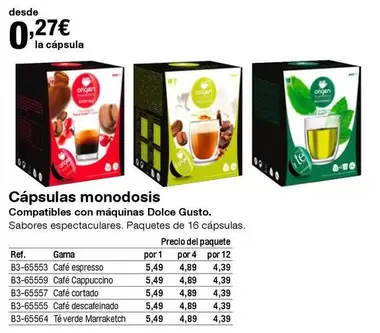Oferta de Cápsulas Monodosis por 0,27€ en Staples Kalamazoo