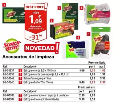 Oferta de Scotch-Brite - Accesorios De Limpieza por 1,35€ en Staples Kalamazoo