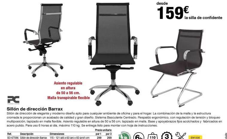 Oferta de Sillón De Dirección Barrax por 159€ en Staples Kalamazoo
