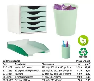 Oferta de Color Verde Pastel en Staples Kalamazoo