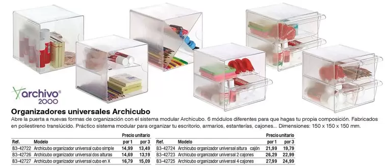 Oferta de Organizadores Universales Archicubo  por 14,99€ en Staples Kalamazoo