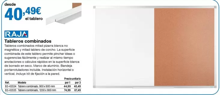 Oferta de Raja - Tablete Ros Combinados por 40,49€ en Staples Kalamazoo
