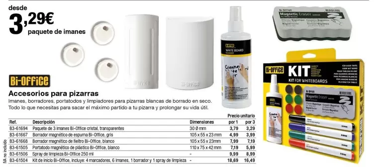 Oferta de Blanco - Accesorios Para Pizarras por 3,29€ en Staples Kalamazoo