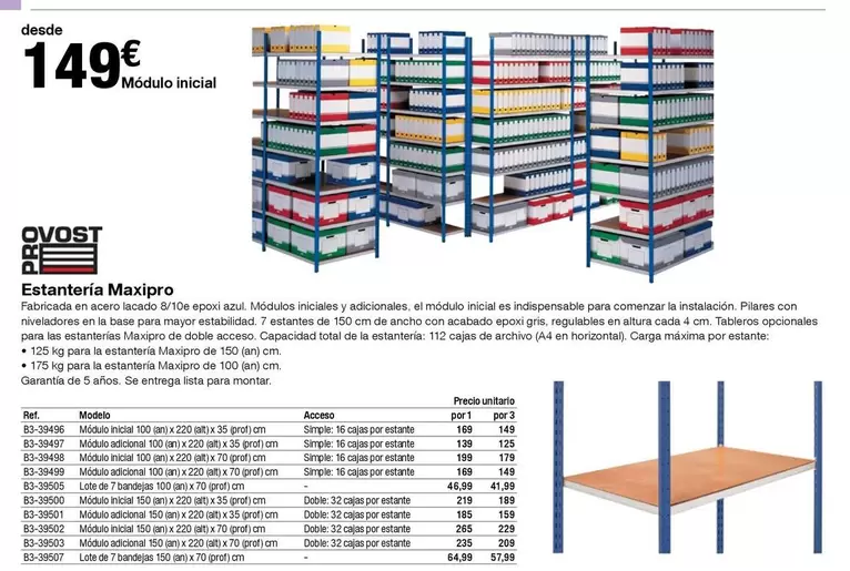 Oferta de Estantería Maxipro  por 149€ en Staples Kalamazoo