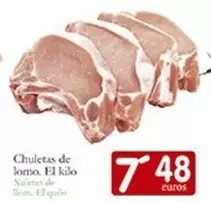 Oferta de Chuletas De Lomo por 7,48€ en Supermercados Bip Bip