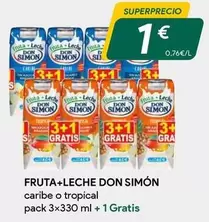 Oferta de Don Simón - Fruta+leche por 1€ en Masymas