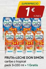 Oferta de Don Simón - Fruta + Leche por 1€ en minymas