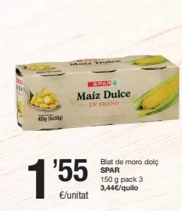 Oferta de Spar - Blat De Moro Dolç por 1,55€ en SPAR Fragadis