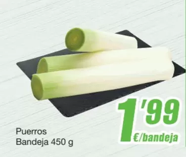 Oferta de Puerros Bandeja por 1,99€ en SPAR Fragadis