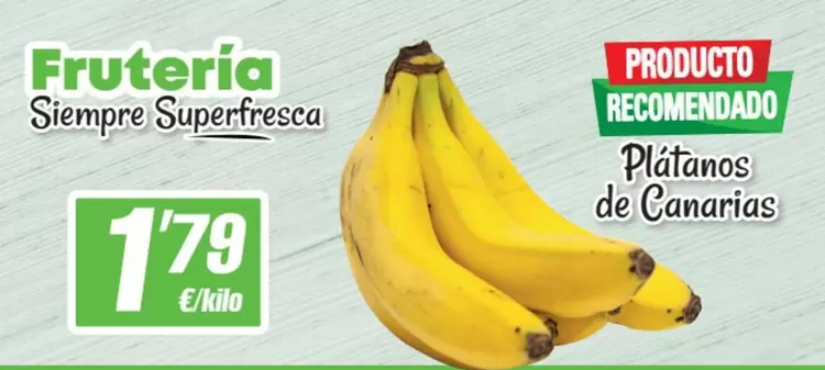 Oferta de Platanos De Canarias por 1,79€ en SPAR Fragadis