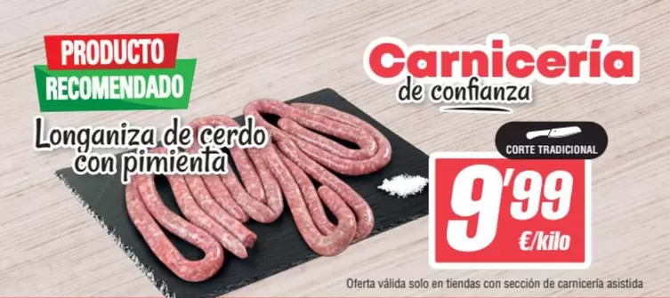 Oferta de Longaniza De Cerdo Con Pimienta  por 9,99€ en SPAR Fragadis