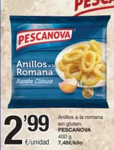 Oferta de Pescanova - Anillos A La Romana Sin Gluten por 2,99€ en SPAR Fragadis