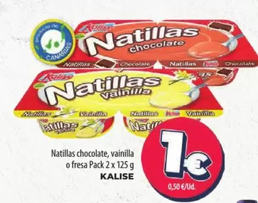 Oferta de Kalise - Natillas Chocolate/ Vainilla por 1€ en Spar La Palma