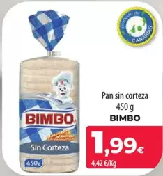 Oferta de Bimbo - Pan Sin Corteza por 1,99€ en Spar La Palma