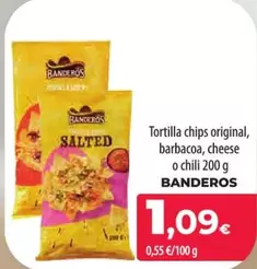 Oferta de Banderos - Tortilla Chips Original/ Barbacoa/ Cheese O Chili por 1,09€ en Spar La Palma