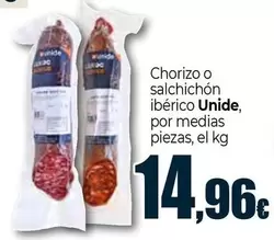 Oferta de Unide - Chorizo O Salchichon Iberico por 14,96€ en Unide Market