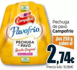 Oferta de Campofrío - Pechuga De Pavo por 2,74€ en Unide Market