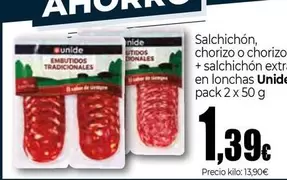 Oferta de Unide - Salchichón por 1,39€ en Unide Market