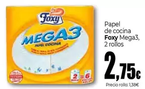 Oferta de Foxy - Papel De Cocina Mega3 por 2,75€ en Unide Market