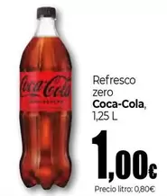 Oferta de Coca-Cola - Refresco Zero por 1€ en UDACO