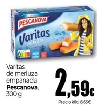 Oferta de Pescanova - Varitas De Merluza Empanada por 2,59€ en UDACO