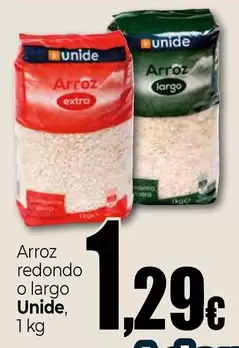 Oferta de Unide - Arroz Redondo O Largo por 1,29€ en UNIDE Alimentación