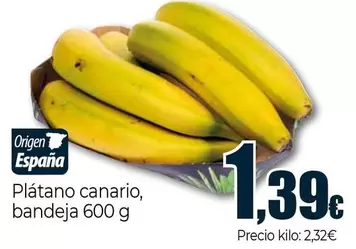 Oferta de Platano Canario Bandeja por 1,39€ en Unide Supermercados