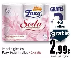 Oferta de Foxy - Papel Higienico Seda por 2,99€ en Unide Supermercados