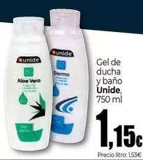 Oferta de Unide - Gel De Ducha Y Baño por 1,15€ en Unide Supermercados